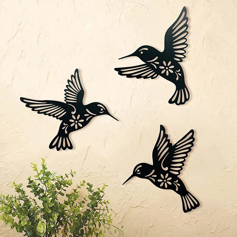 Slique-Hummingbird-Metal-Wall-Art