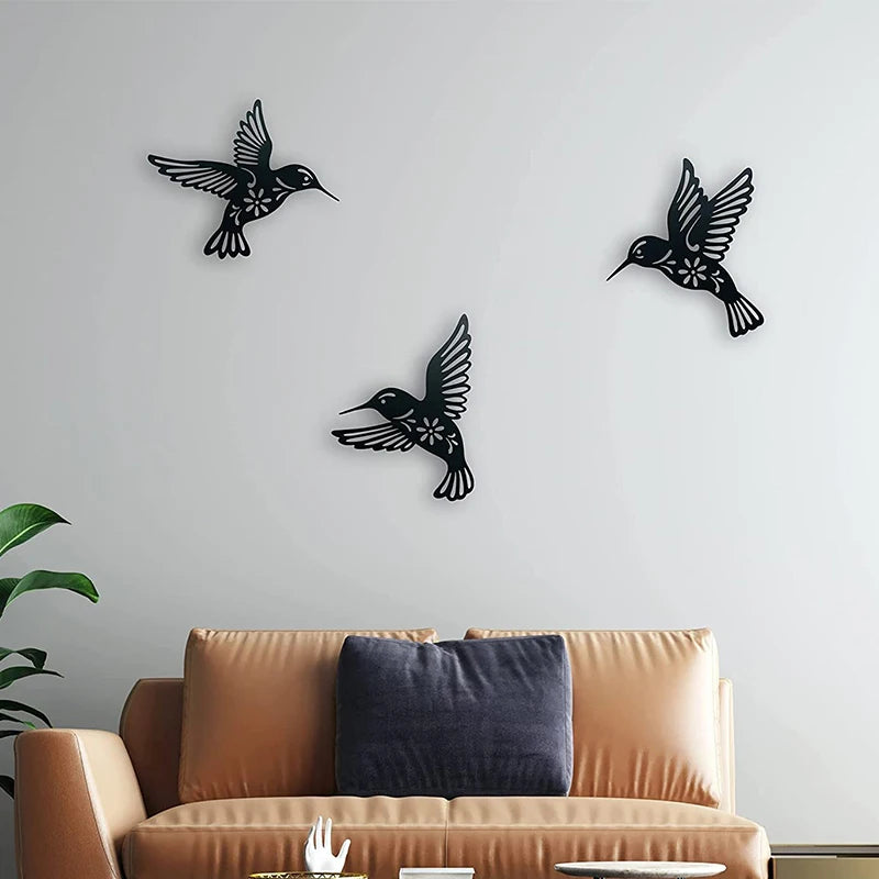 Slique-Hummingbird-Metal-Wall-Art