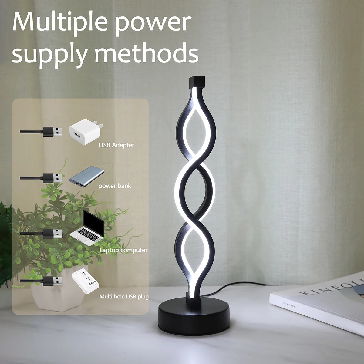 Spiral LED Table Lamp