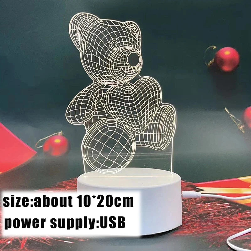 LED Teddy Bear Night Light