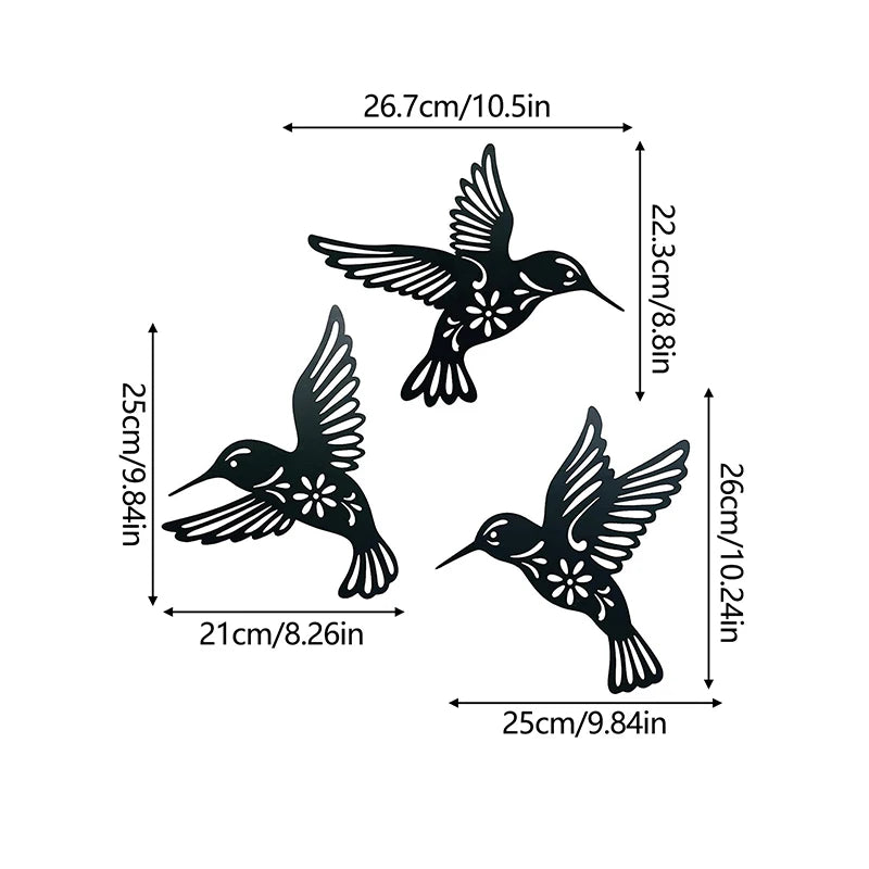 Slique-Hummingbird-Metal-Wall-Art