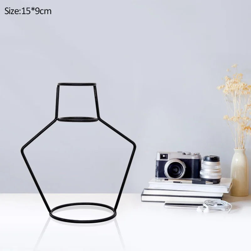Slique-Nordic-Style-Metal-Frame-Vase