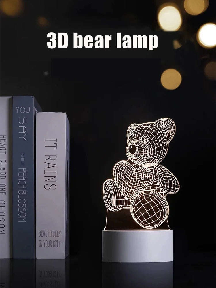 LED Teddy Bear Night Light