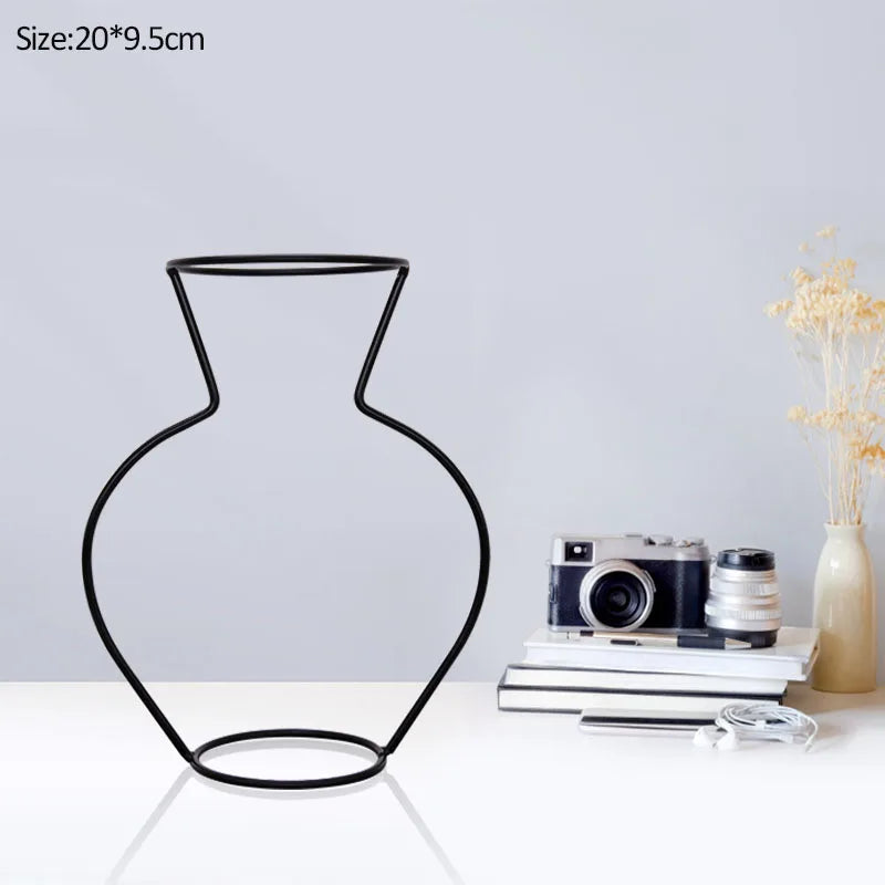 Slique-Nordic-Style-Metal-Frame-Vase