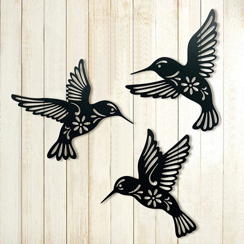 Slique-Hummingbird-Metal-Wall-Art