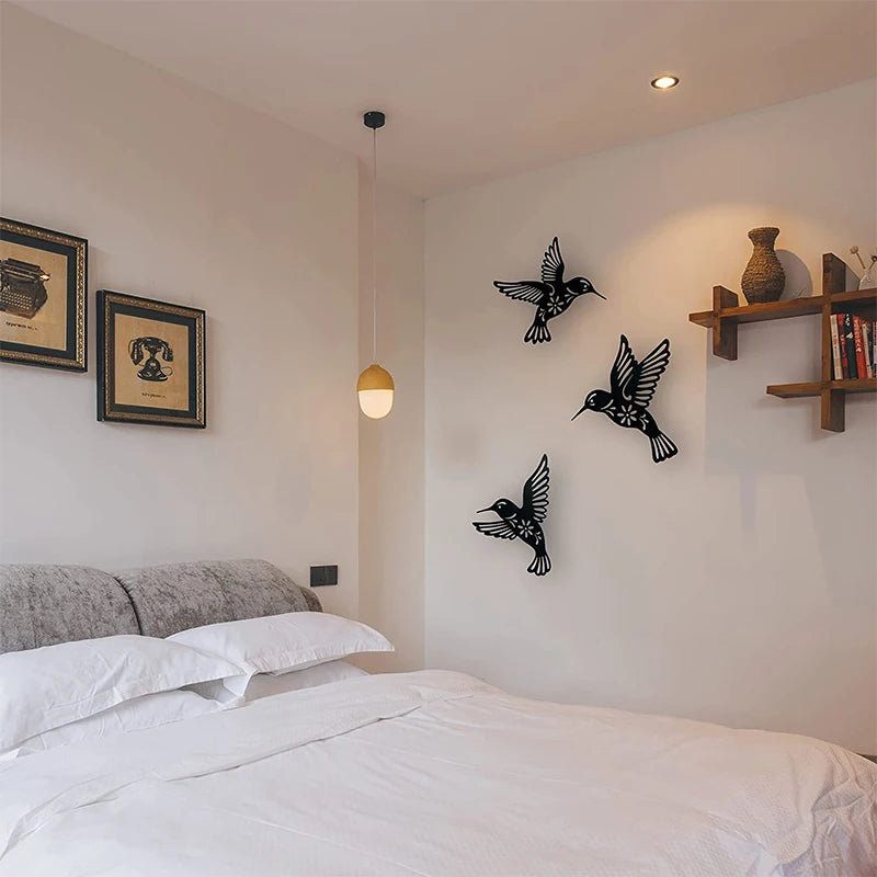 Slique-Hummingbird-Metal-Wall-Art