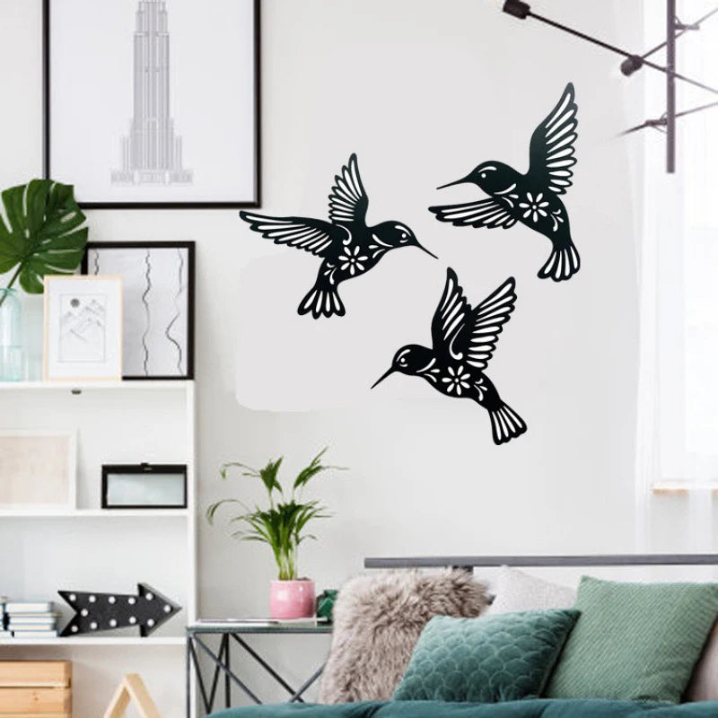 Slique-Hummingbird-Metal-Wall-Art