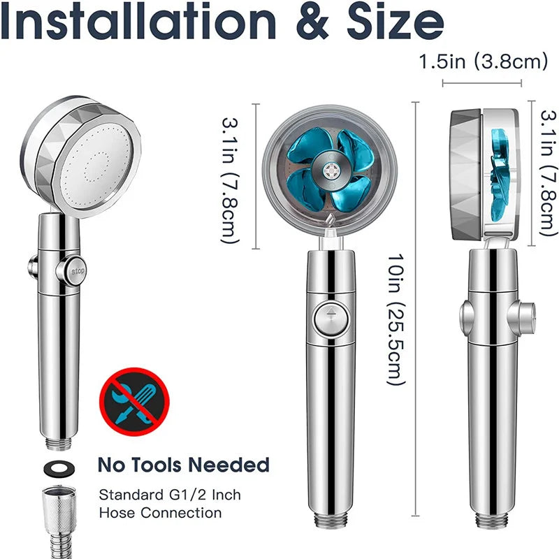 High-Pressure Propeller Shower Head