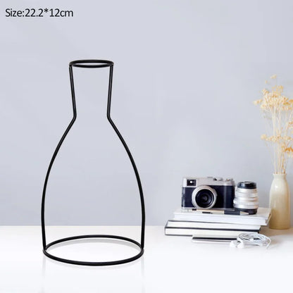 Slique-Nordic-Style-Metal-Frame-Vase