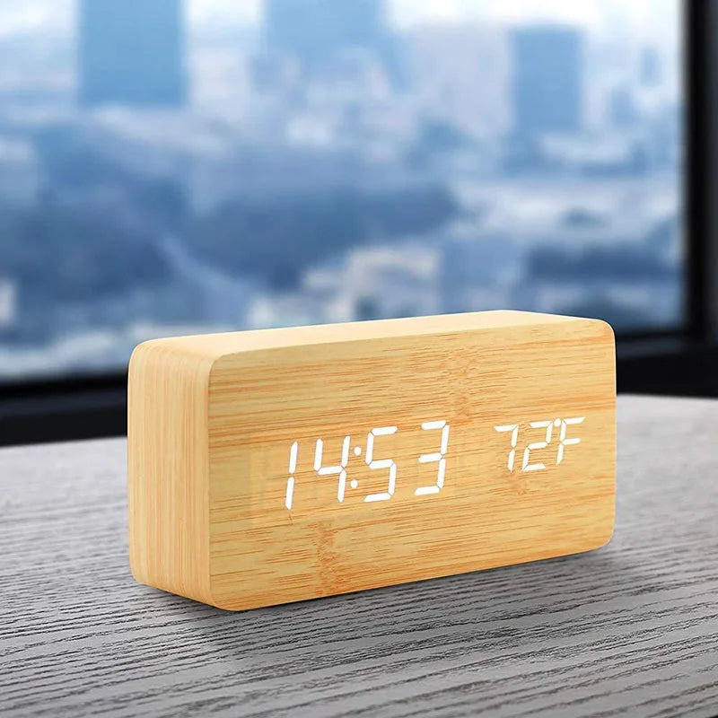 Wooden Alarm Clock