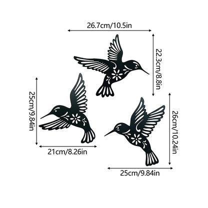 Slique-Hummingbird-Metal-Wall-Art