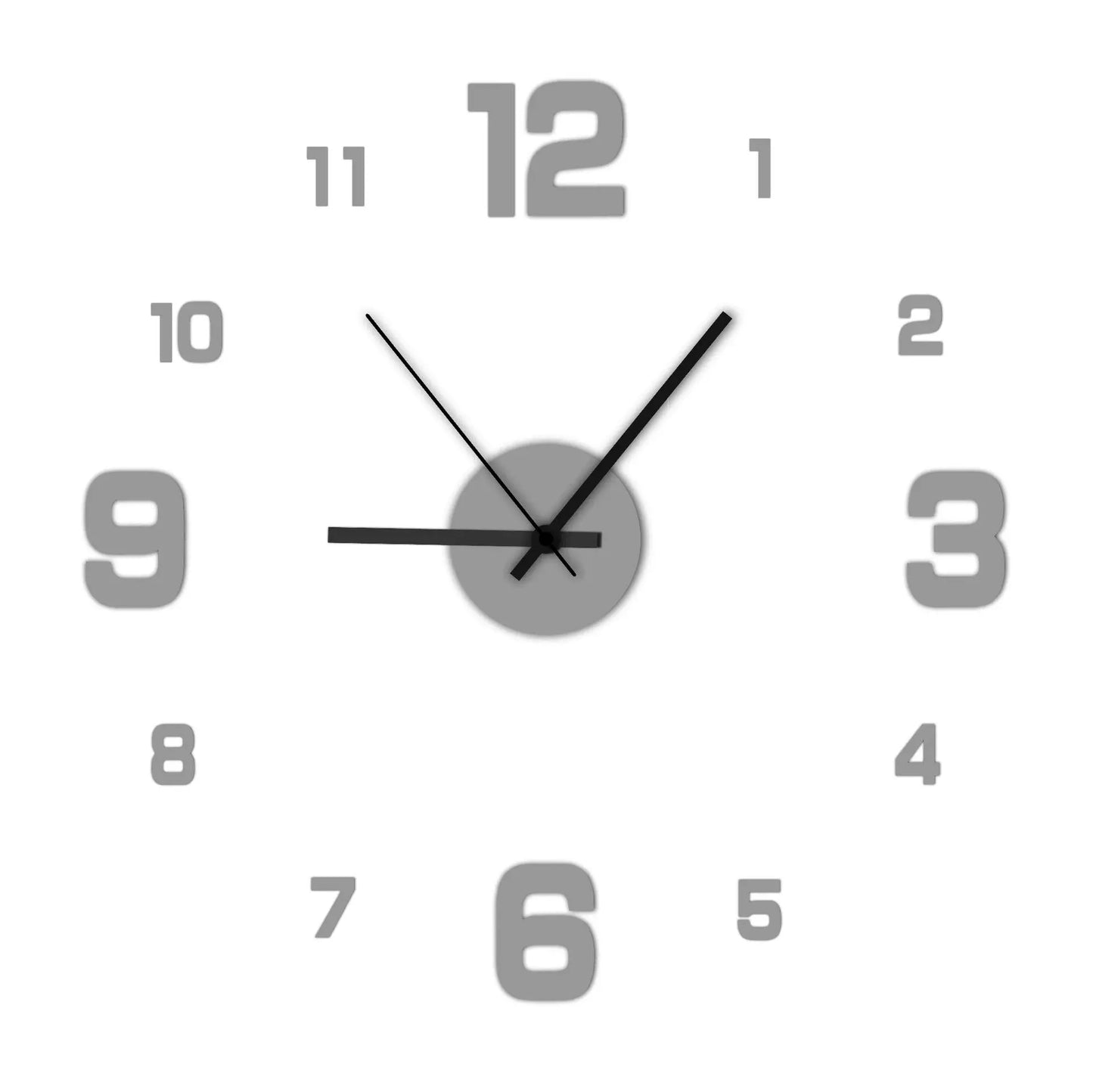 Slique-Modern-3D-Wall-Clock-Silver