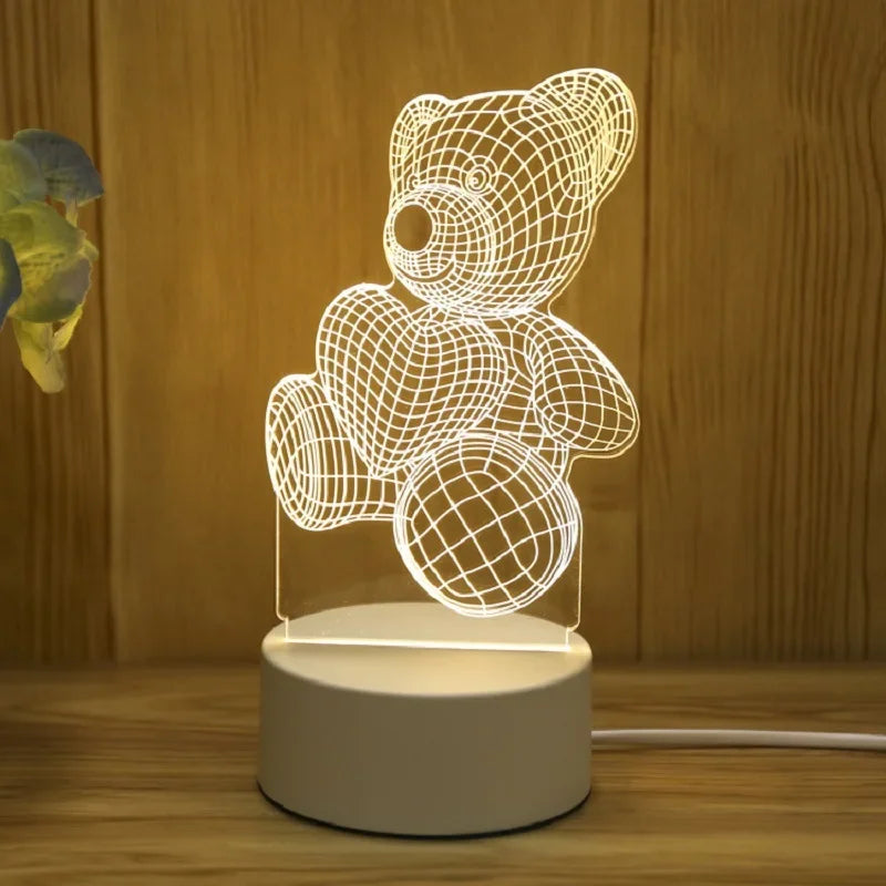 LED Teddy Bear Night Light