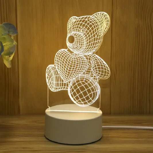 LED Teddy Bear Night Light