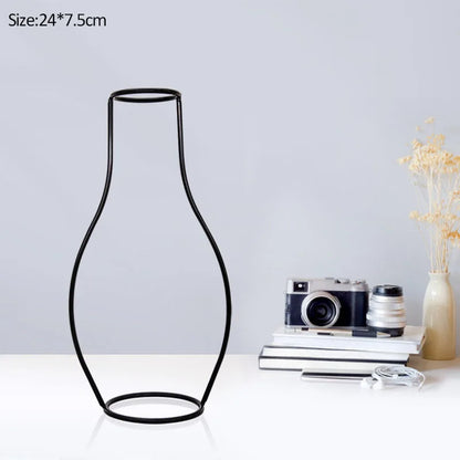 Slique-Nordic-Style-Metal-Frame-Vase