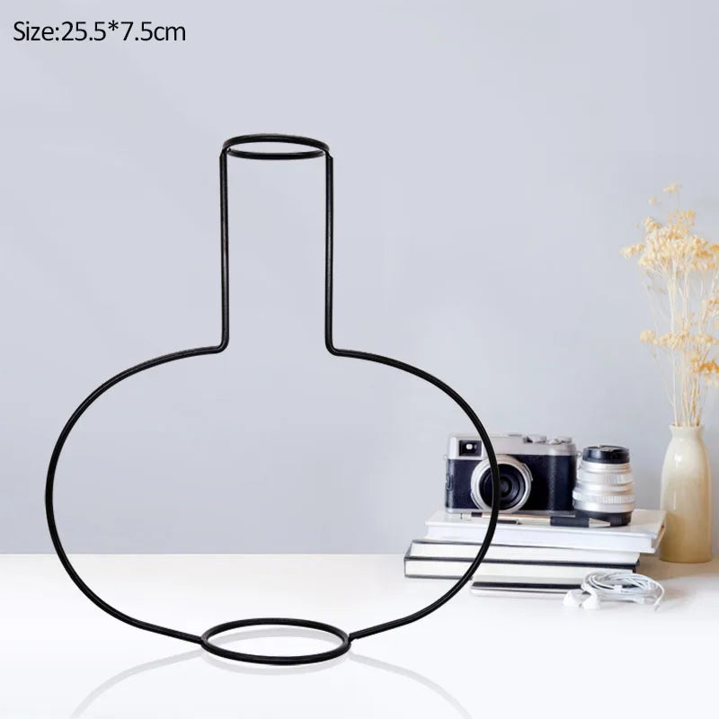 Slique-Nordic-Style-Metal-Frame-Vase