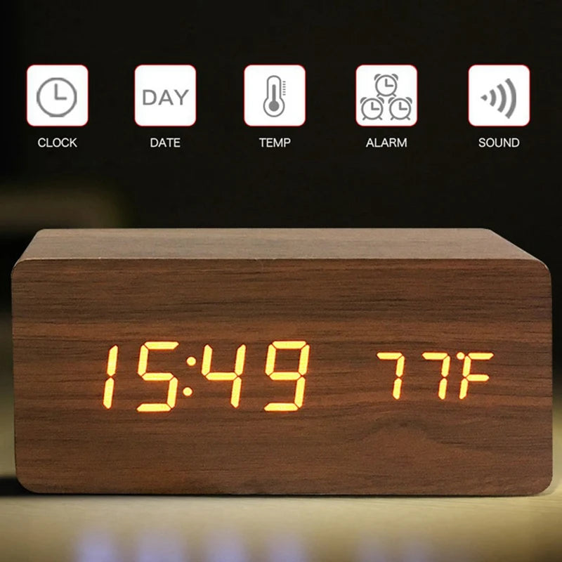 Wooden Alarm Clock