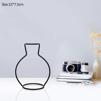 Slique-Nordic-Style-Metal-Frame-Vase